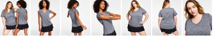 ID Ideology Women's Essentials Rapidry Heathered Performance T-Shirt, XS-4X, Created for Macy's